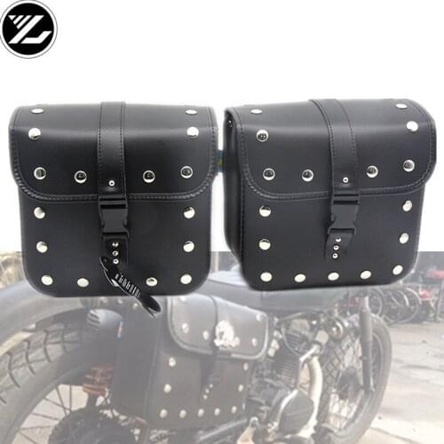 Motorcycle bag For Sportster XL 883 1200 Motor Saddle Bags Pu Leather Motorbike Side Tool Luggage Bag for Harley kawasaki yamaha