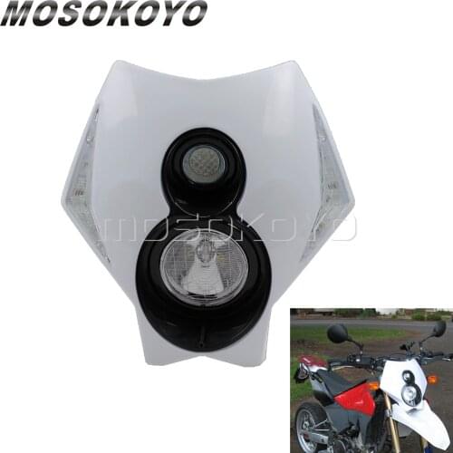 White X2 Headlight Motocross Pit Dirt Bike LED Version Indicator Off-Road Headlamp for Suzuki Yamaha
