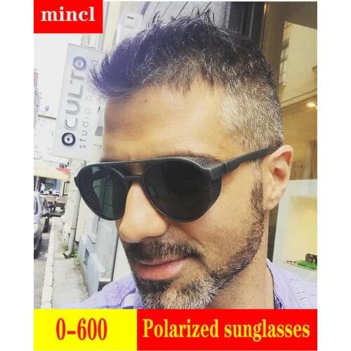 Punk Diopter Finished Myopia Polarized Sunglasses Men Women Nearsighted Glasses Fashion square mens driving goggles UV400 FML