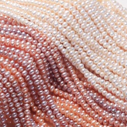 Wholesale 5-6MM Real Cultured Freshwater Potato Shape Pearl Necklace Strand String Jewelry Beads Accessory 10pcs/lot