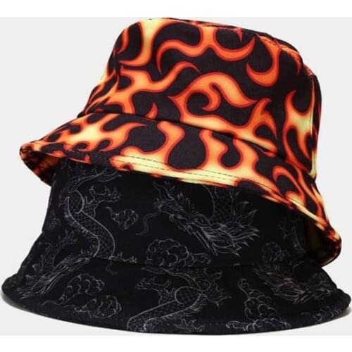 2021 Tie dye, Butterfly,Fire, Cloud, Dragon Print Fisherman Hat for Men Women Outdoor Leisure Bucket Hat Sunscreen Female Sunhat
