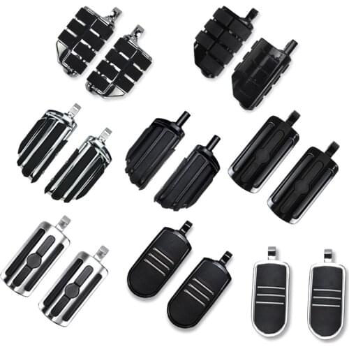 Motorcycle Engine Guard Highway Foot Pegs Footpeg 10mm Footrest Pedal Black/Chrome For Harley Touring Sportster XL Dyna Softail