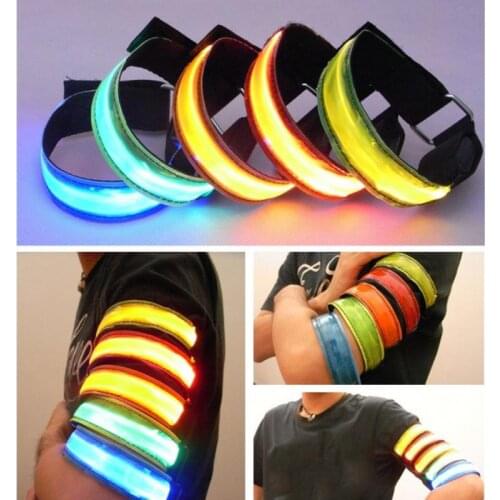 2021 Newest Night Running Armband Light Lamp Outdoor Sports Reflective Belt Warning Wristband Bicycle Light Bike Accessories