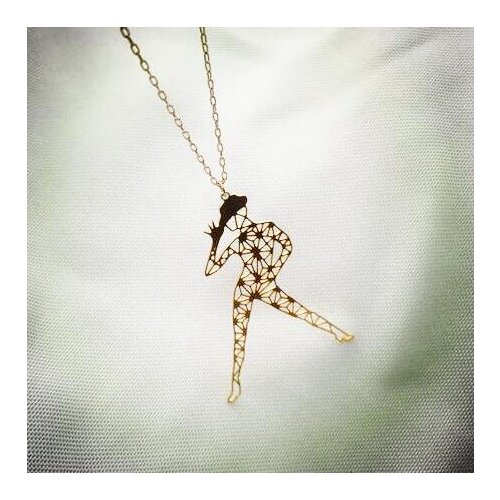 Drop shipping-Jazz Dancer Necklace Geometric Ballerinas Pendant Necklace