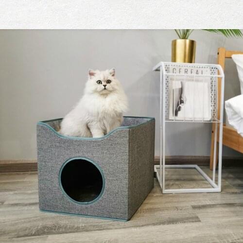 Folding Pet cat nest summer closed deep sleep four seasons universal cat house villa pet cat bed cat mat cat cushion cat kennel