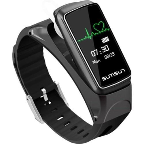 Smart Bracelet B7 Bluetooth Headset 2 In 1 Answer Phone Listen To Music Headset Call Heart Rate Exercise Meter Step Sport Watch