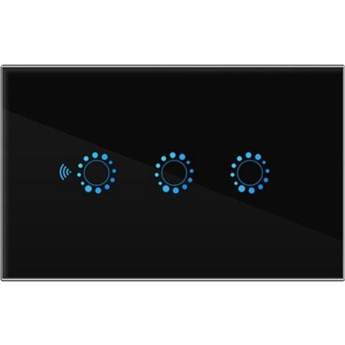 Smart Dimmer LED Press Wifi Light Switch Smart Bulb Dimmer Wall Switch US/AU with APP Voice for Alexa, Google Home