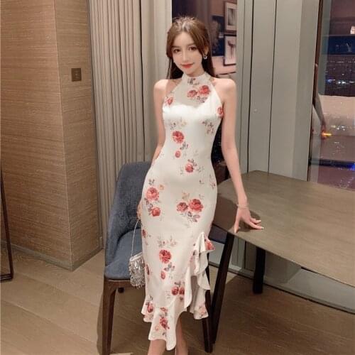 Real Shot 2021 New Fashion Womens Print Strapless Sexy Slim Dress Summer