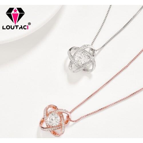 S925 Sterling Rose Gold Plating fashion Windmill Bright Pendant Necklace Round for Women