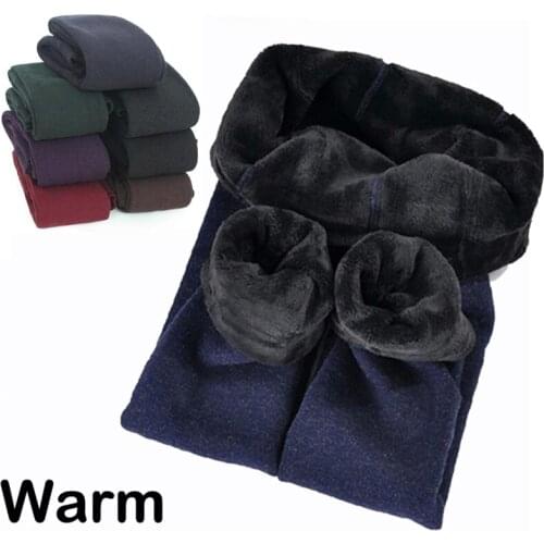 Winter Autumn Thick Cotton Tights Elastic High Waist Warm Footless Tights Female Candy Color Pantyhose Women Warm Wool Stockings