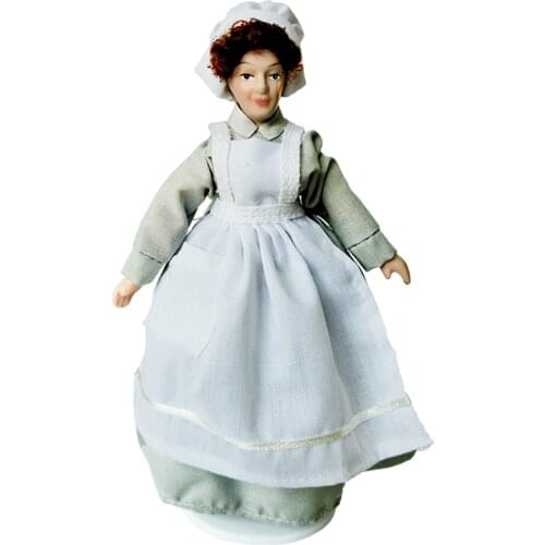 1:12 Porcelain Collectible Dolls Porcelain Dolls with Dress Toy Gift