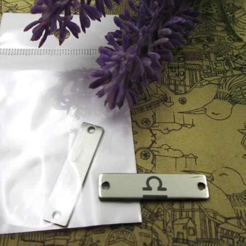 20pcs--Libra Zodiac stainless steel charms more style for choosing DIY Charms pendants for necklace 30x7mm