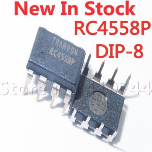 5PCS/LOT RC4558P RC4558 DIP-8 operational amplifier In Stock NEW original IC
