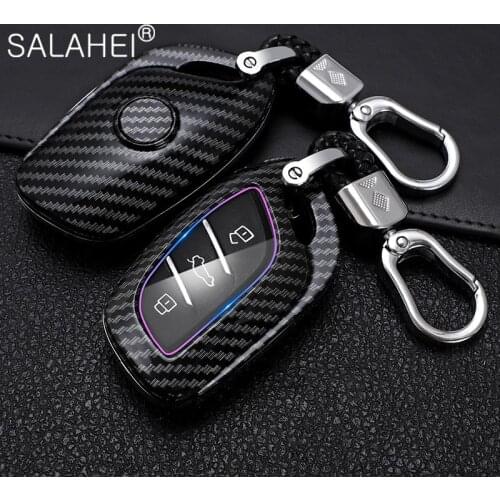 ABS Carbon Fiber Car Smart Key Cover Case Holder Shell For MG ZS EV MG6 EZS HS EHS 2019 2020 For Roewe RX5 i6 i5 RX3 RX8 ERX5