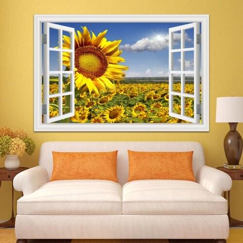 AsenArt Flowers Wall Stickers