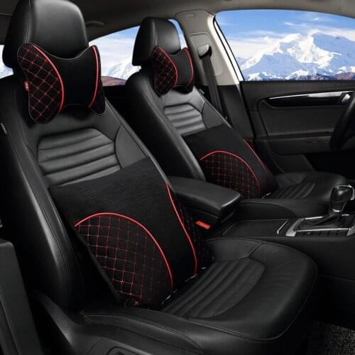 KKYSYELVA Car Neck Pillow Car Lumbar Support for Office Chair Car Lumbar Pillow Neck Pillow Seat Support Auto Headrest Pillow