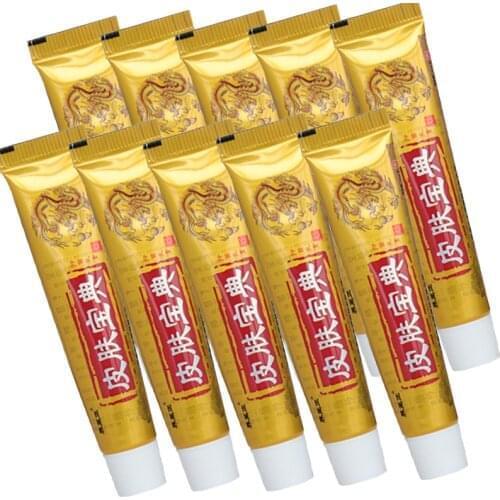 No box! 15pcs YIGANERJING Skin Psoriasis Cream Dermatitis Eczematoid Eczema Ointment Treatment Psoriasis Cream Skin Care Cream