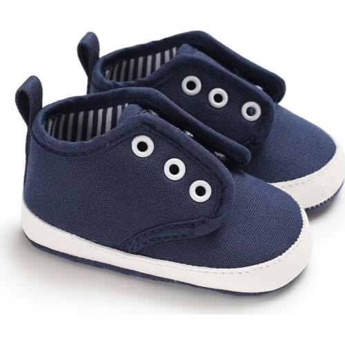 Brand Newborn Baby Shoes First Walker Canvas Classic Sports Sneakers Infant Toddler Boys Girls Soft Sole Prewalker for 0-18M