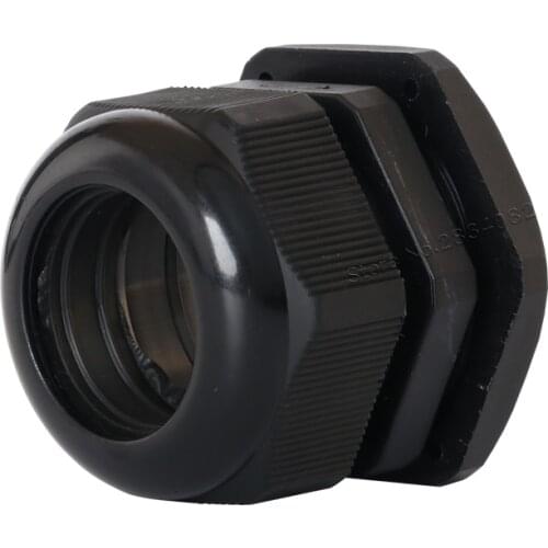 Black IP68 Waterproof Cable Gland Plastic Nylon Wire Connector Metric M12 M16 M18 M20 M22 M24 M25 M27 M30 M32 *1.5