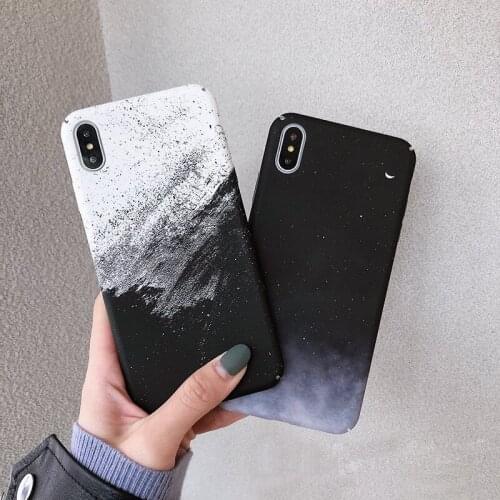 Black Hard Phone Case For iphone 11 12 Pro Max SE 2020 11Pro X XR XS Max Case Cover For Funda iphone 6 s 6s 8 7 Plus Apple Cases