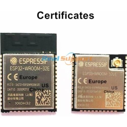 ESP32-WROOM-32E ESP32-WROOM-32UE ESP32-WROOM-32E Wi-Fi+BT+BLE Module with CE FCC certifications for Europe US