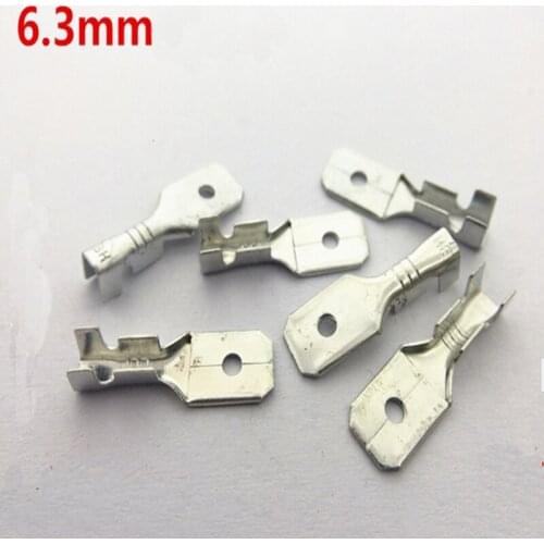 50PCS 6.3 mm short insert cold press terminal subterminal connector