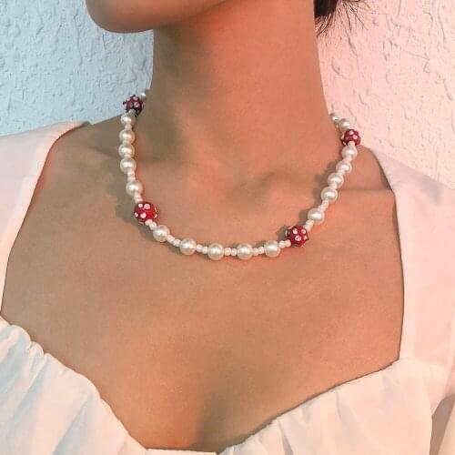 Lalynnly 2021 Bohemia Style Cute Sweet Red Flower Ball For Women New Design Jewelry Gift Charm Popular Party Accesories N9172