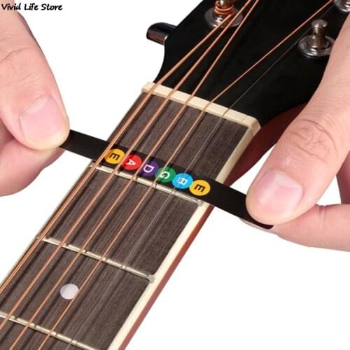 Musical Scale Sticker Guitar Sticker Fretboard Coded Note Strips for Training Learning Beginner Guitar Accessories