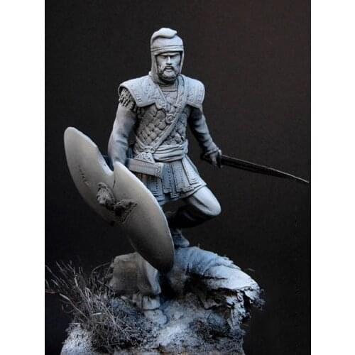 New Unassembled 1/24 75mm War Persian Warrior with base and sword Resin Kit DIY Toys Unpainted resin model