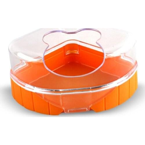 Transparent Hamster Bathroom Container Sandbox Gerbils Plastic Sand Dry Toilet Hamster Bathroom Toilet High Quality