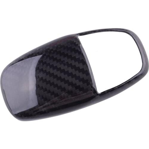 Car Gear Shift Knob Head Cover Trim Cap Carbon Fiber Black Fit for Dodge Challenger Charger 2015 2016 2017 2018 2019
