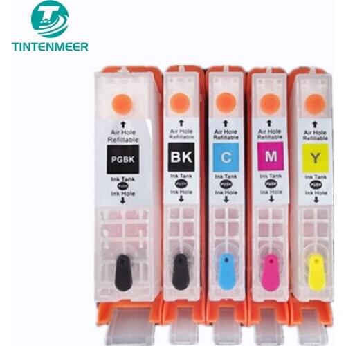 TINTENMEER refillable empty cartridge with auto reset chip PGI-750 CLI-751 for canon iP7270 iP8770 MX727 MX927 iX6770 printer