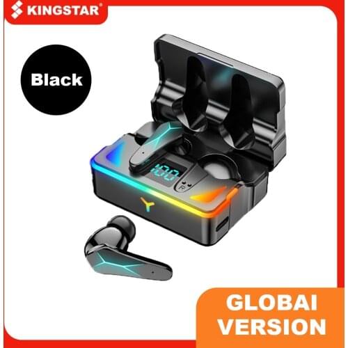 KINGSTAR TWS Blutooth Game Earbuds Wireless Gaming Earphone Sports LED Display Earbud Noise Cancelling Headset Gamer With Mic