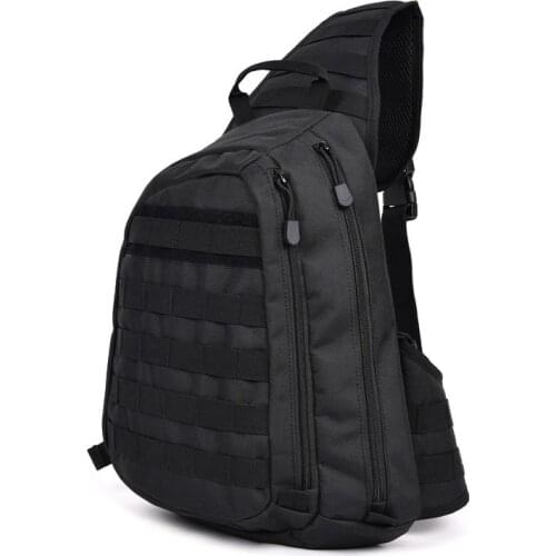 Outdoor Shoulder Bag Large Capacity Chest Bag US Army MOLLE Camouflage Military Bag Tactical Slung Backpack with Waist Strap