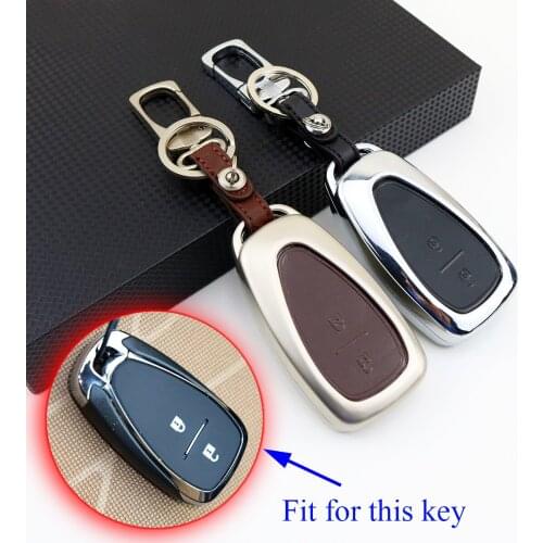 Smart 2 Buttons Metallic Key Holder Case Accessories Fit For Chevrolet Trax Cruze Parts Key Shell Bag Fob Box Ring Cover