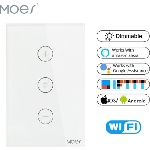 Wifi Smart Wall Touch Light Dimmer Switch US Standard APP Remote Control Works with Amazon Alexa and Google Home