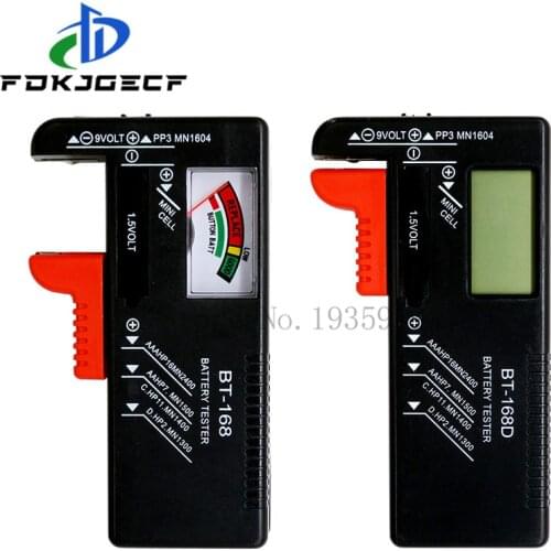 Universal BT-168D LED/Pointer Digital Battery Capacity Tester Battery Tester For 18650 Lithum 9V 1.5V AA AAA C D Cell BT-168