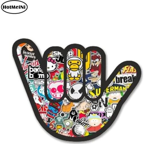 HotMeiNi 13cm x 8cm Personality Bomb Hand With Multi Colour Stickerbomb Motif Vinyl Decal Waterproof Car Sticker