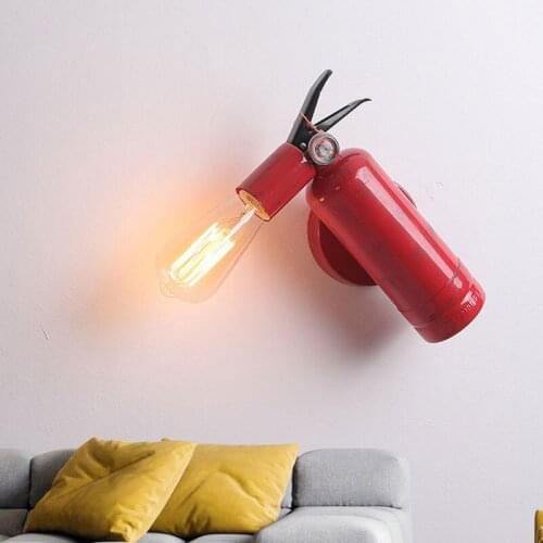 Vintage Fire Extinguisher Wall Lamp Art Deco Bar Dining Room Light Fixtures Industrial Bedroom Living Room Led Wall Sconce Light