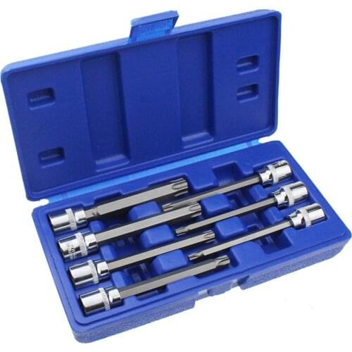 High-quality 3 / 8-inch 7-piece drive extra-long plum blossom sleeve nut combination tool set for car / car repair and home