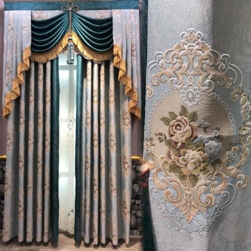 High-quanlity European-style Jacquard Curtains for Bedroom and Living Room Blackout Curtains High-precision Curtain Fabrics