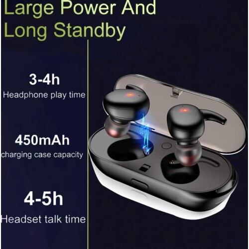 Y30 TWS Bluetooth Hi-Fi Sound Quality Noise Reduction Headset In-ear Music Headphones Smart Touch Wireless Headset with Micphone