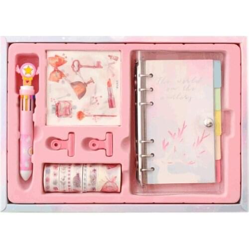 Starry Sky And Sea Butterfly Journal Gift Box Set Student Gift Stationery Travelers Notebook Tape Sticker Handbook Outfit