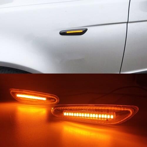 1Pair 12V Car Turn Signal Lights Lateral Side Marker Lamps LED Strobe Indicator Accessories For BMW E90 E91 E92 E60 E87 E46