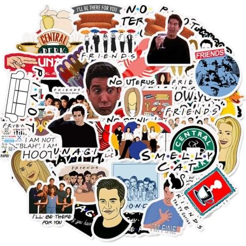 10/30/50PCS Friends Cartoon Graffiti Sticker Car Trunk Computer Mobile Phone Case Skateboard Decoration Sticker Wholesale