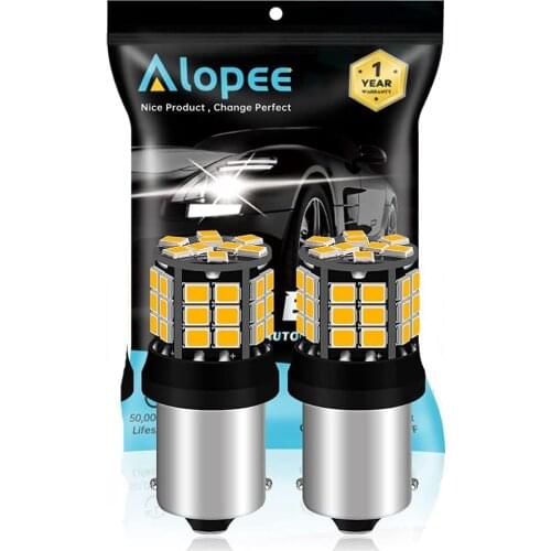 2-Pack 1156 BA15S 7506 1141 1003 39 SMD LED Light Bulb Amber / Yellow For Car Turn Signal Light Blinker Bulb 1156NA 2835 9-30V