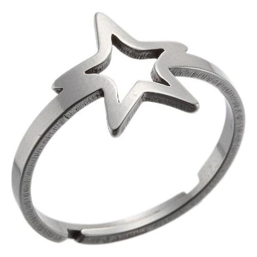 2020 Women Fashion Ring Landing Shipping Women Men Stainless Steel Ring Jewelry Goth Punk Gold Star Wedding Ring Halloween панк