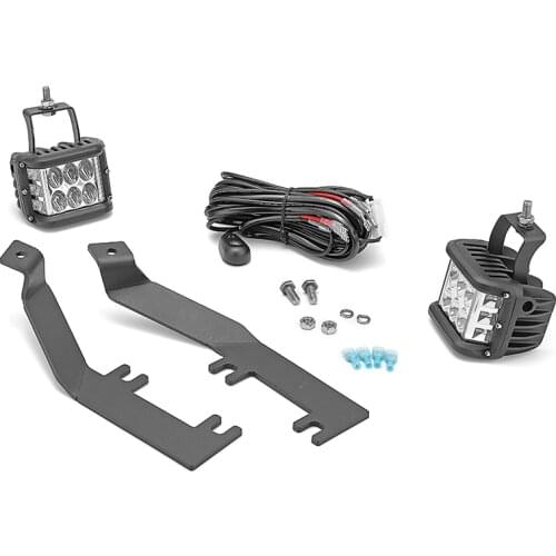 Car Light Accessories Over Hood Ditch 60W LED Fog Light Brackets Wire Kit Flood Beam 120 Degree For 2008-2010 Ford F350 F250