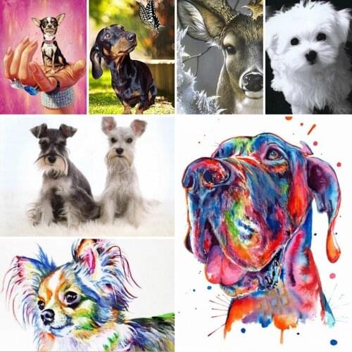 40x50x60x70 diamond painting 5D Full Square embroidery mosaic Cross Stitch Animal dog swan DIY Wall Sticker home Decoration gift