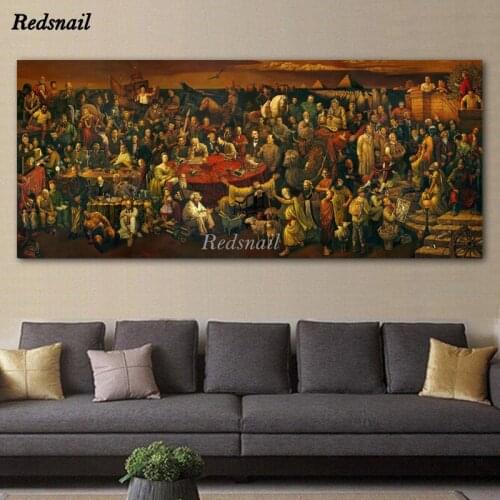 Large Discussing Divine Comedy With Dante DIY diamond painting cross-stitch 5D Full mosaic Diamond Embroidery Home Decor EE1256